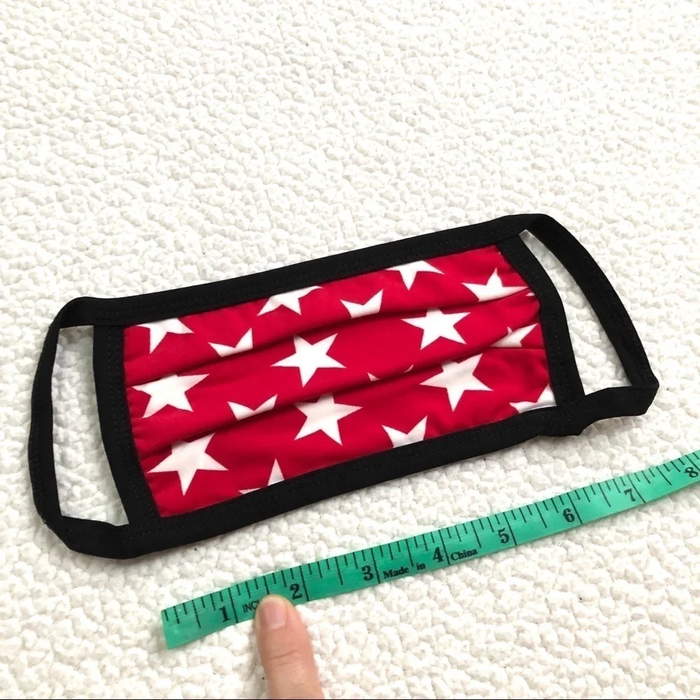 🔴 5 for $10 ONE Zenana Red Star Print Face Mask Cotton Reusable